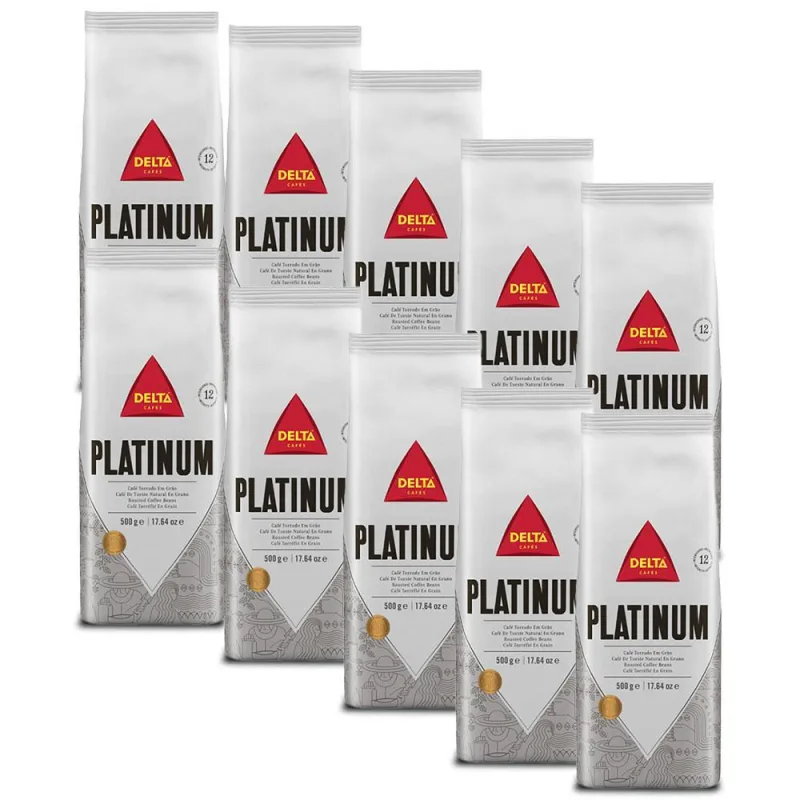 Café Grãos Delta Cafés Platinum Int 12 Kit 10 Unid De 500g - Não Informado