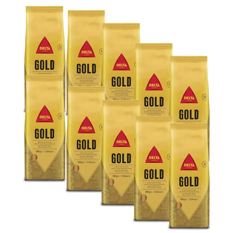 Café Em Grãos Delta Cafés Gold Int 12 Kit 10 Pacotes De 500g - Não Informado