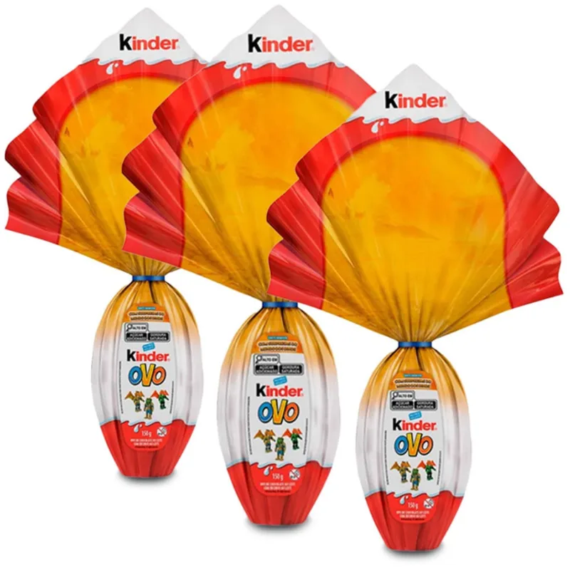Ovo de Páscoa Kinder Mundo dos Dinos Kit 3 Unidades de 150g