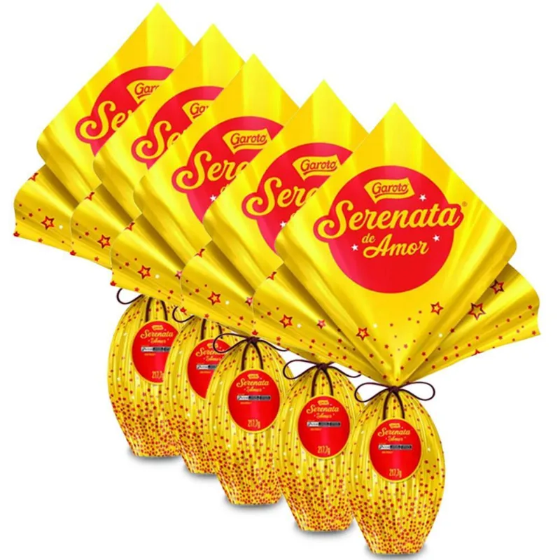 Ovo De Páscoa Serenata Do Amor Garoto Kit 5 Ovos De 217,7G