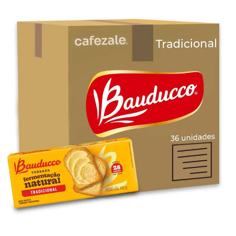 Torrada Tradicional Bauducco Kit 36 Pacotes De 142G