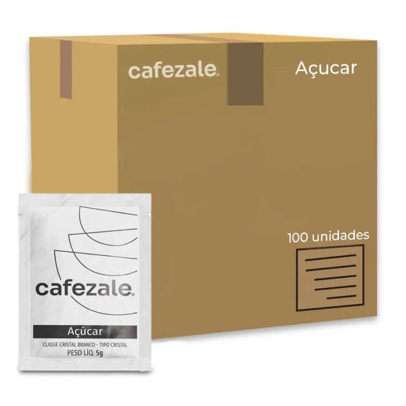 Açúcar Refinado Cafezale Tipo Exportação Caixa 100x5g - 500g - Não Informado