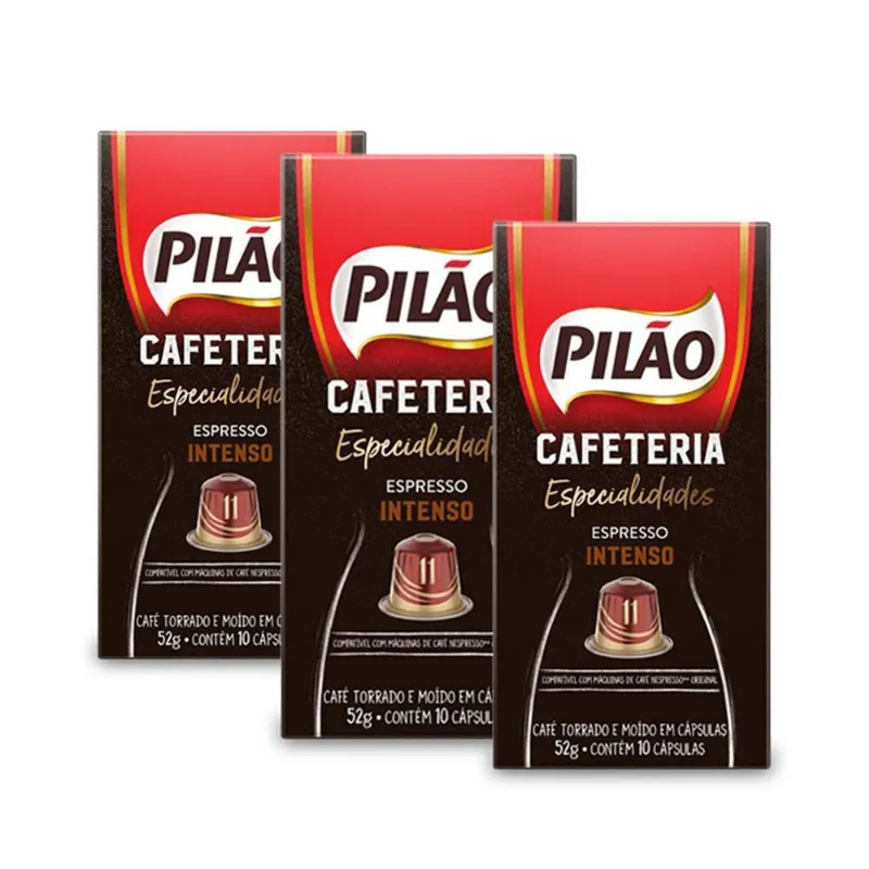 30 Cápsulas Café Pilão Nespresso Intenso Especialidades