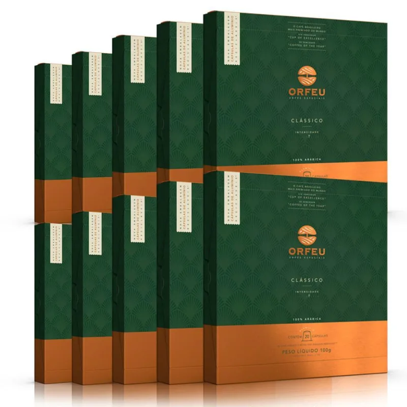 200 Cápsulas Café Orfeu Nespresso Clássico - Intensidade 6 - Não Informado - Mercearia