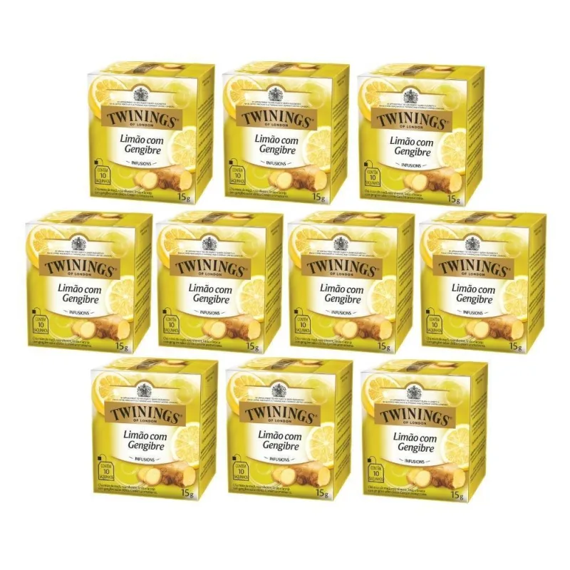 100 Sachês, Chá Twinings, Limão Com Gengibre - Não Informado