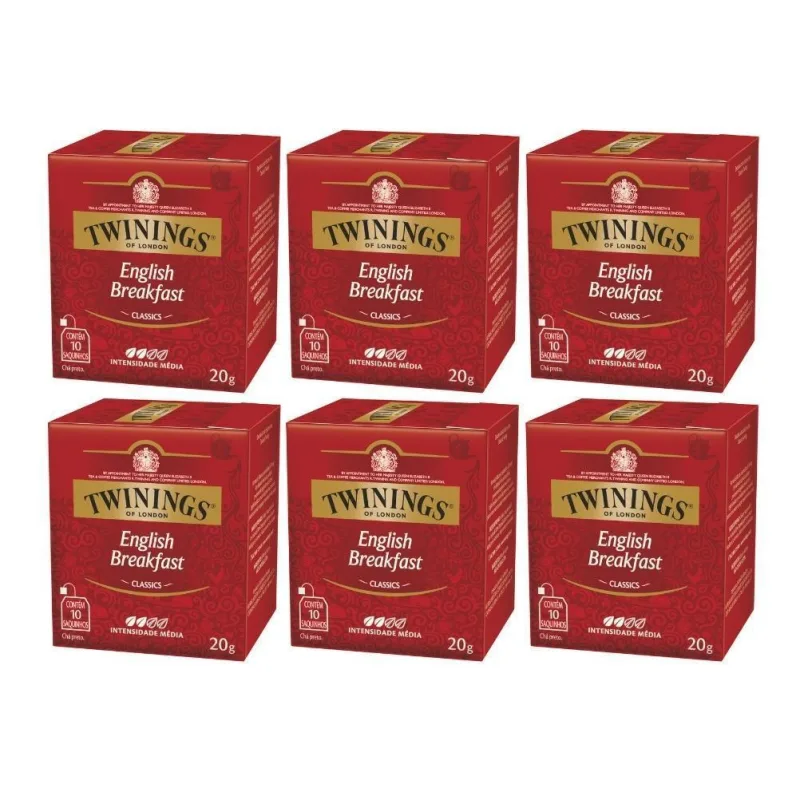 60 Sachês, Chá Twinings, English Breakfast - Não Informado - Mercearia
