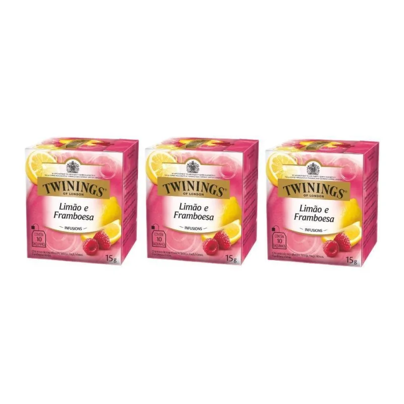 30 Sachês, Chá Twinings, Limão E Framboesa - Não Informado - Mercearia