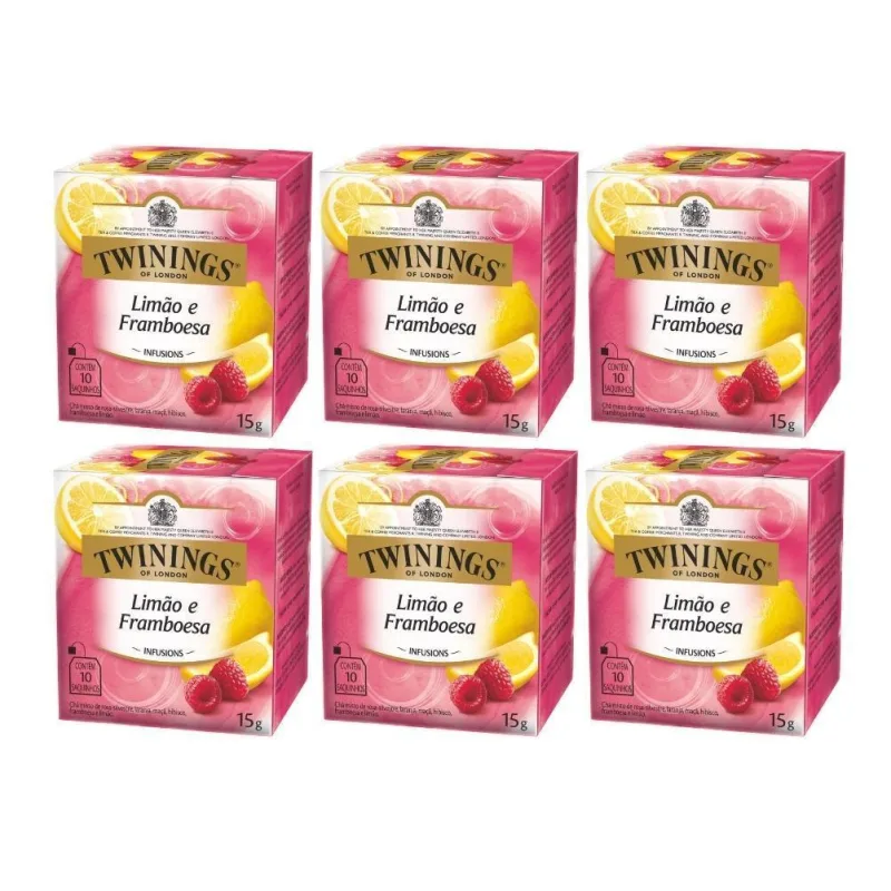 60 Sachês, Chá Twinings, Limão E Framboesa - Não Informado - Mercearia