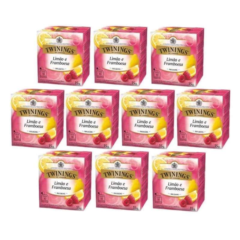 100 Sachês, Chá Twinings, Limão E Framboesa - Não Informado
