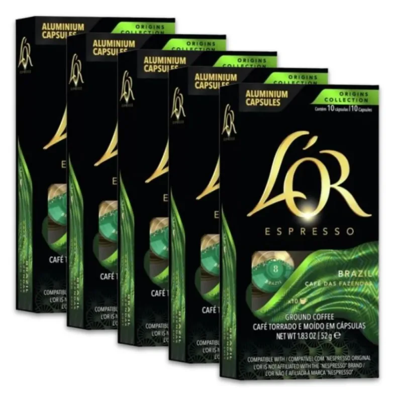 50 Cápsulas Café Nespresso Espresso Brazil L'or - Não Informado - Mercearia