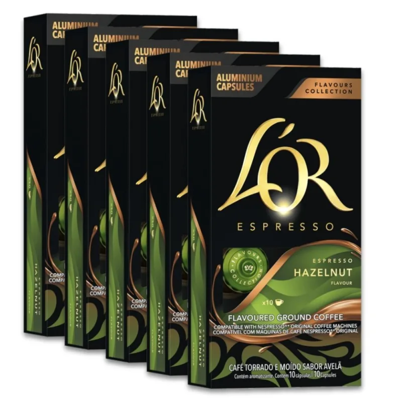 50 Cápsulas Café Nespresso Espresso Hazelnut L'or - Não Informado - Mercearia