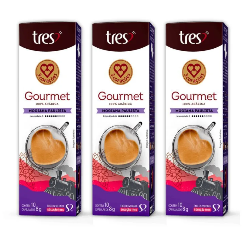 30 Cápsulas Café Três Corações Gourmet Mogiana Paulista - Não Informado - Mercearia