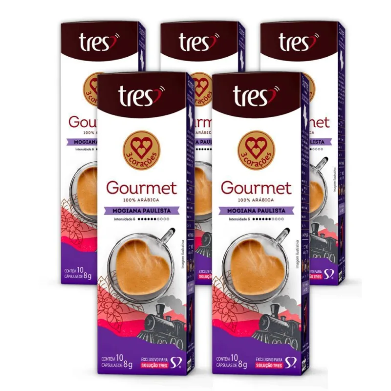 50 Cápsulas Café Três Corações Gourmet Mogiana Paulista - Não Informado - Mercearia