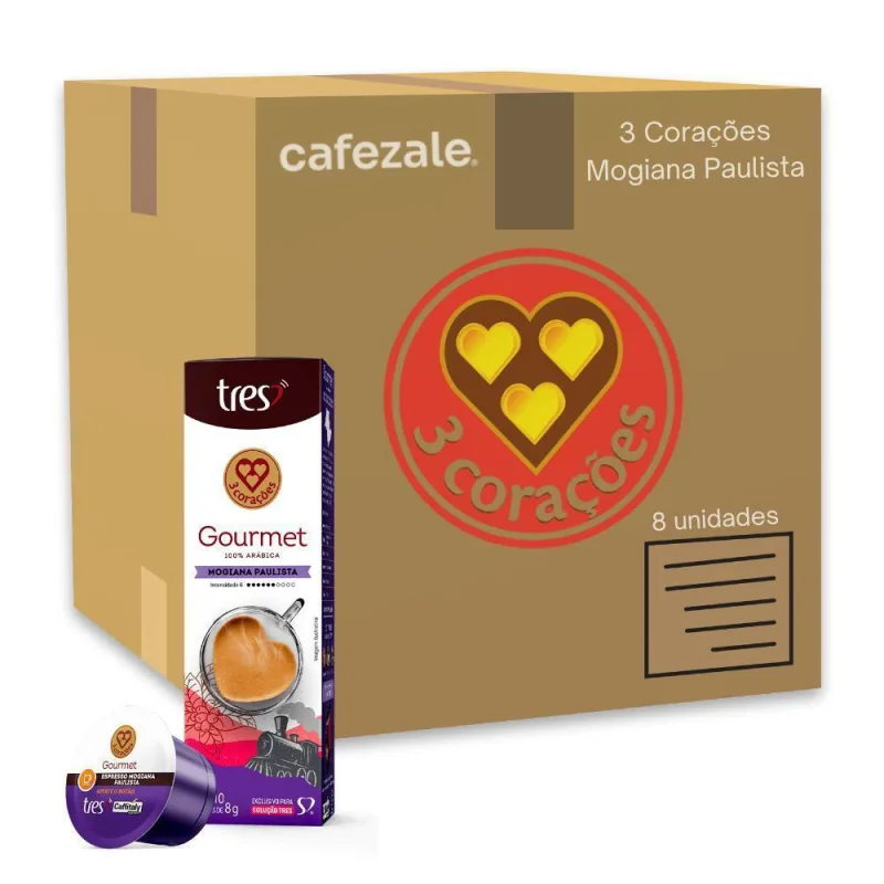 80 Cápsulas Café Três Corações Gourmet Mogiana Paulista - Não Informado - Mercearia