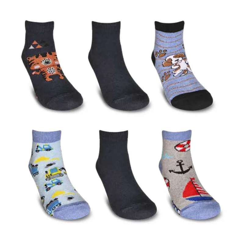 Kit Com 3 Pares de Meias Infantil Menino - Tam. 19 a 22 - Sortido Sortido