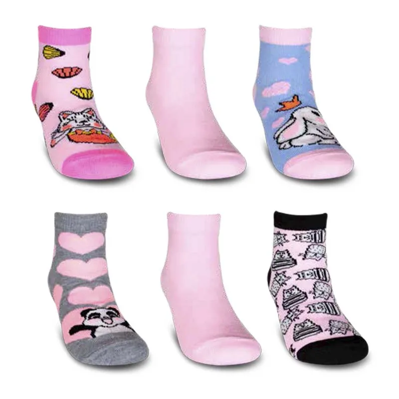 Kit Com 3 Pares de Meias Infantil Menina - Tam. 19 a 22 - Rp Sortido