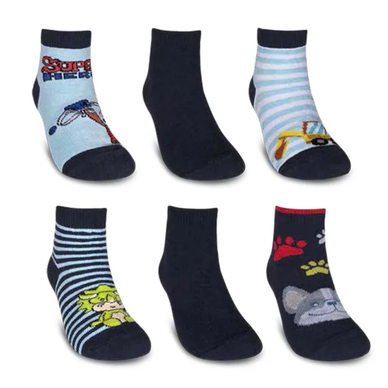 Kit Com 3 Pares de Meias Infantil Menino - Tam. 23 a 27 - Sortido Sortido
