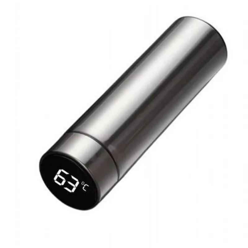 Garrafa Térmica Inox Visor De Temperatura Display Led 480Ml