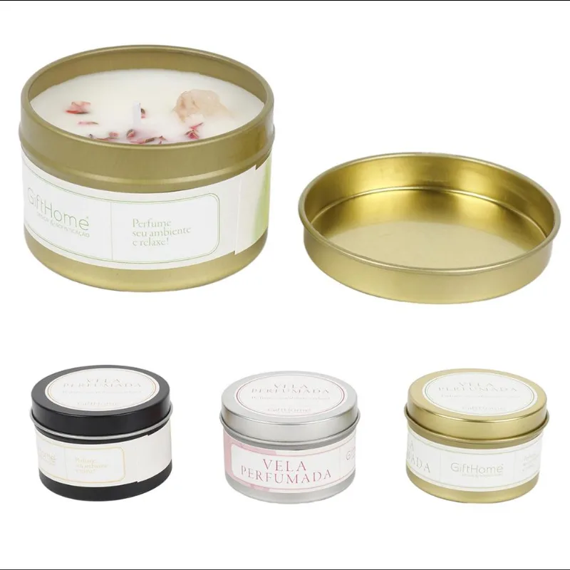 Vela Perfum Suporte De Metal 12Pcs 6X4Cm Cascavel