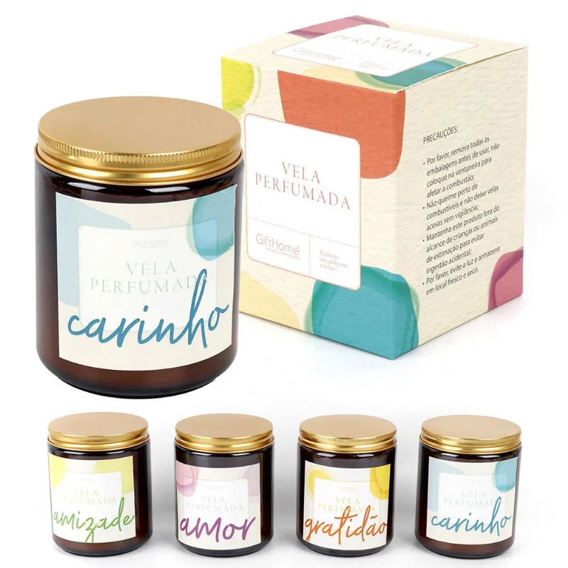 Vela Perfumada Parafina Sup Vidro9X7Cm Cascavel