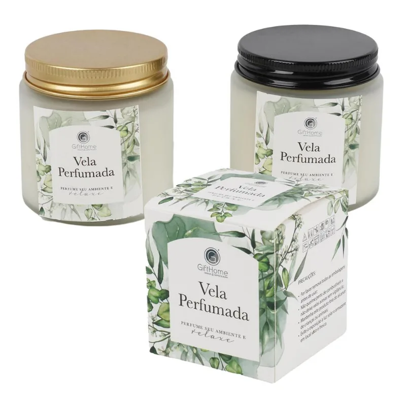 Vela Perfumada Parafina Sup Vidro 6X6X6Cm Cascavel
