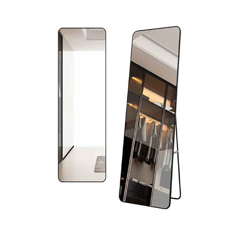 Espelho Reto Emoldurado Para Por No Chão De Vidro|plastico|metal 146x36cm Des021-1 - Gift Home