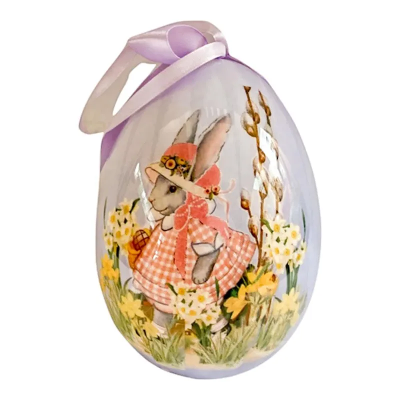 Ovo de pascoa decorativo lady acrilico