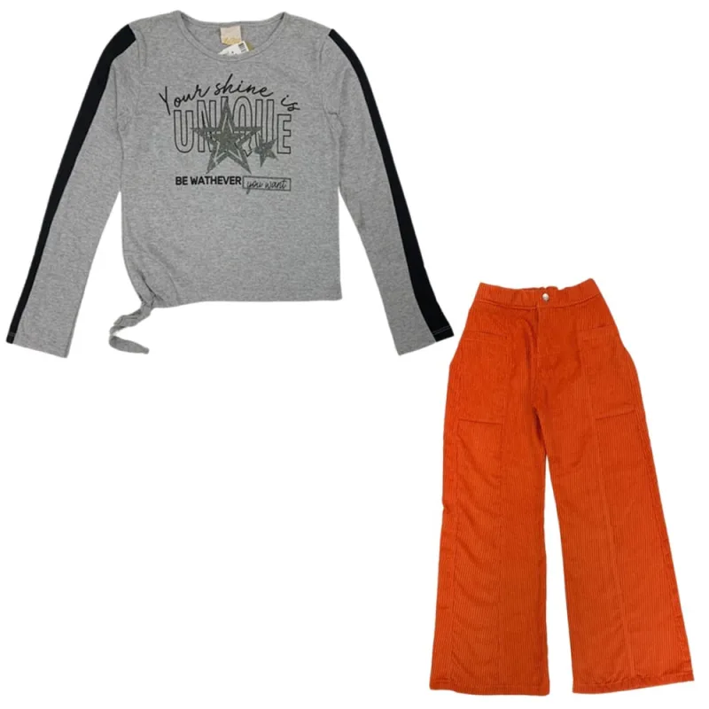 Conjunto Blusa Calca Pantacourt Le Petit - Não Disponível - Automotivo
