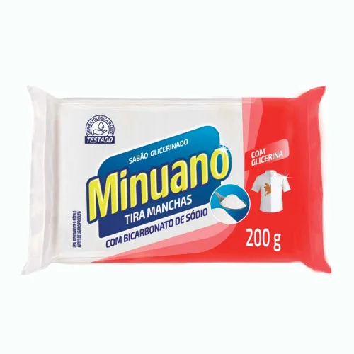 SABÃO PEDRA MINUANO UNITÁRIO 200G TIRA MANCHAS - MINUANO