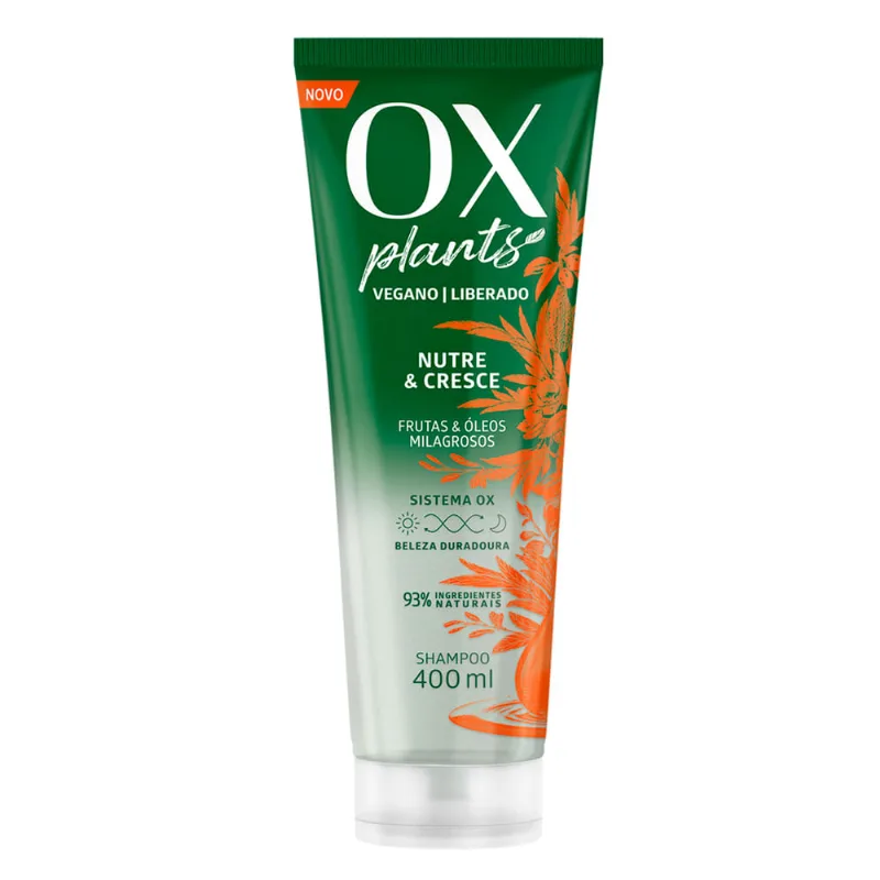 Shampoo OX Plants Nutre E Cresce 400ml