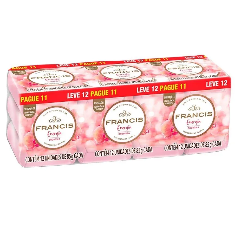 Sabonete Francis Suave, Rosa Claro, 85g