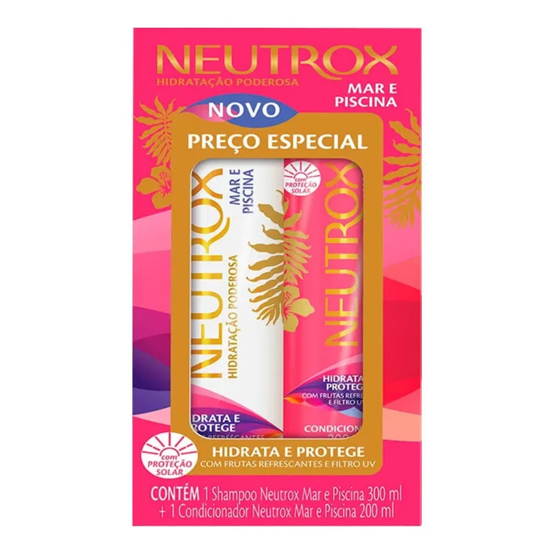 Kit Shampoo Neutrox Mar e Piscina 300ml + Condicionador 200ml