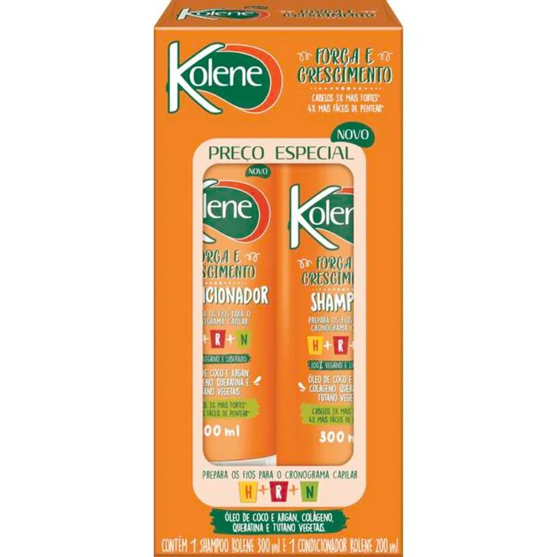 Kit Kolene Shampoo + Condicionador Força e Crescimento