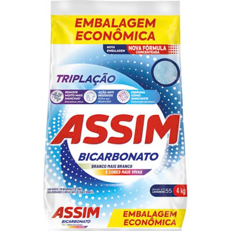 Lava Roupas em Pó Assim Triplação 4kg