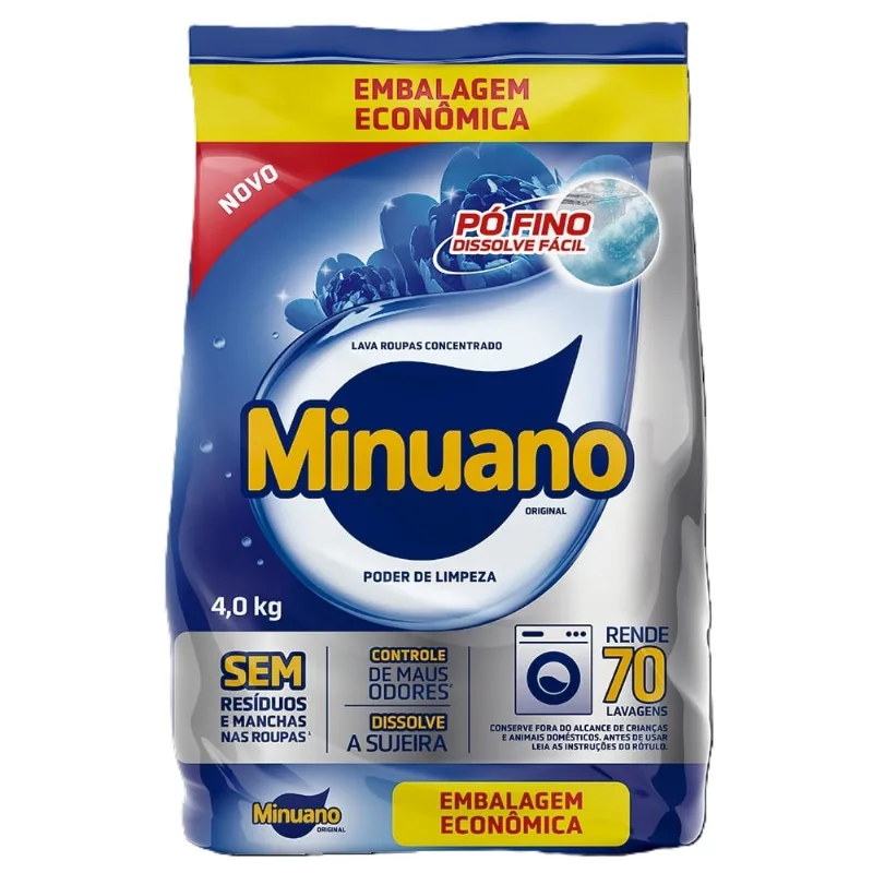 Lava Roupa Lava roupa em pó Minuano sachê 4kg