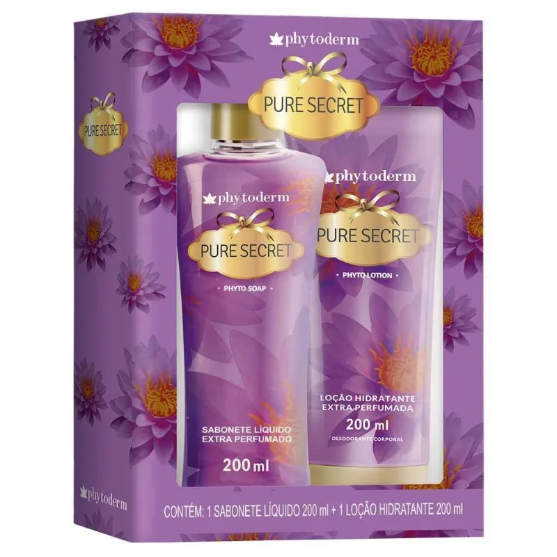 Kit Sabonete Líquido e Loção Hidratante Pure Secret Phytoderm - Pure Secret