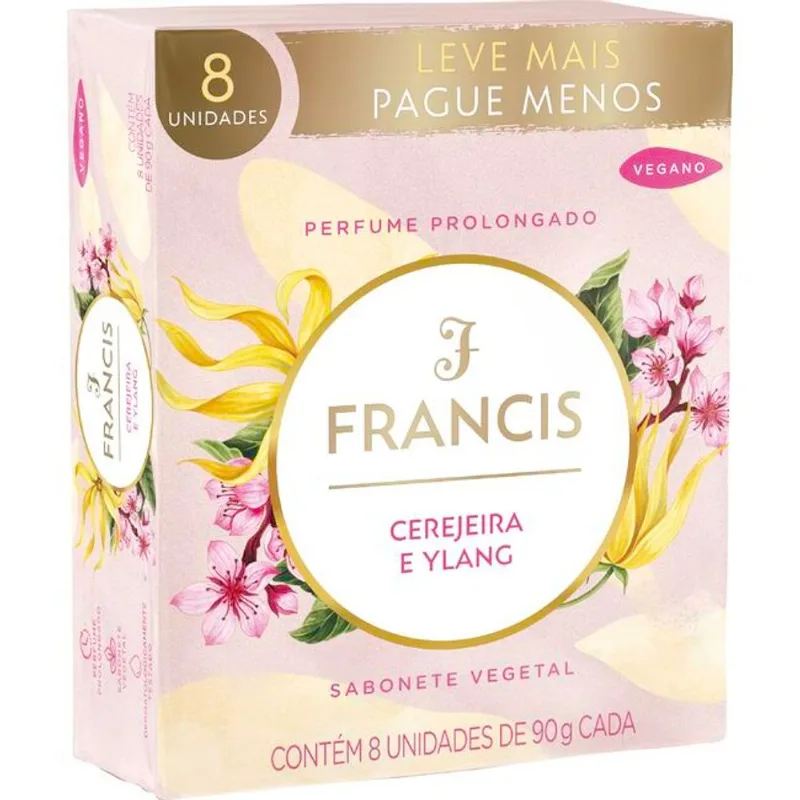 Sabonete Francis Clássico Rosa 8x90g
