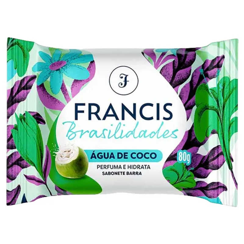 Sabonete em Barra Francis Brasilidades Água de Coco 80g - Francis - Higiene Pessoal