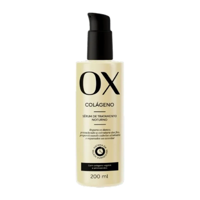 Sérum Capilar Noturno OX Colágeno 200ml - Ox - Dermo E Beleza
