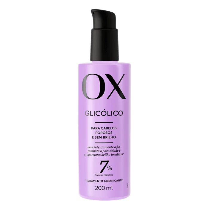 Acidificante Capilar OX Cosméticos Glicólico 200ml - OX - Creme Para Cabelo