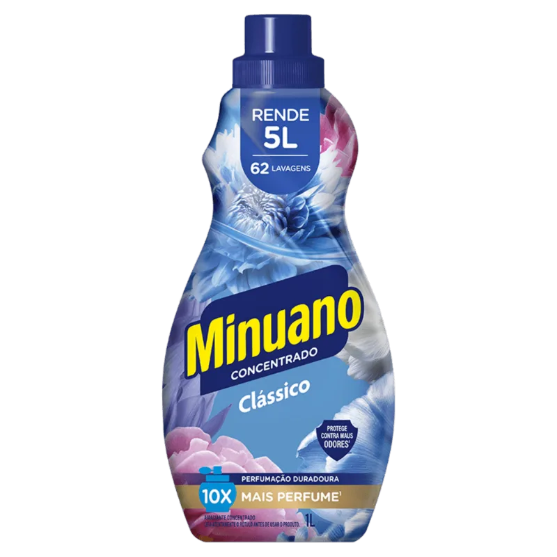 Amaciante de Roupa Concentrado Clássico Minuano Frasco 1l