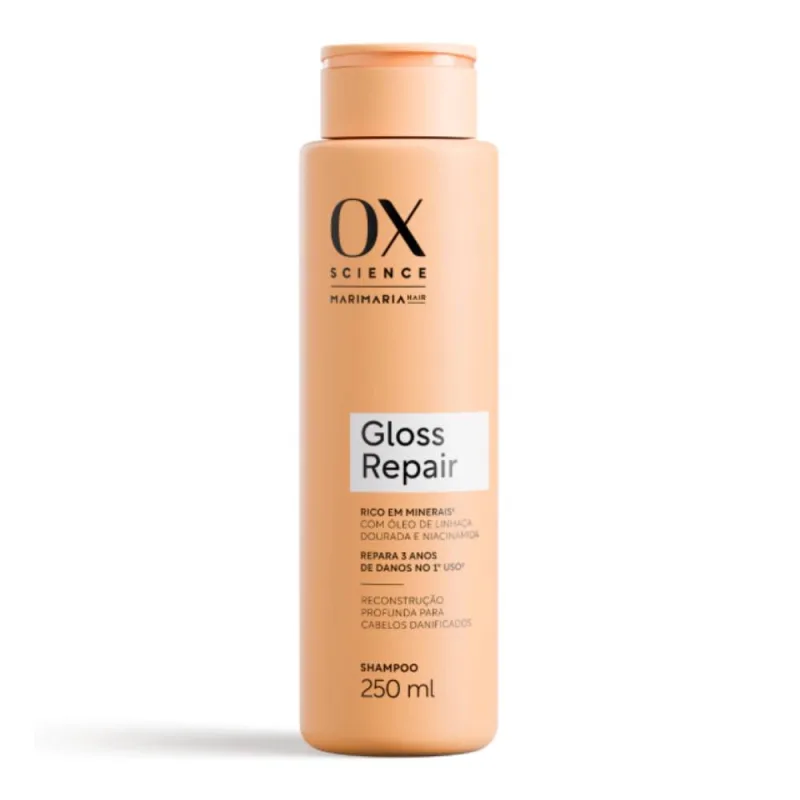 Shampoo Ox Science Gloss Repair 250ml - OX - Higiene E Beleza