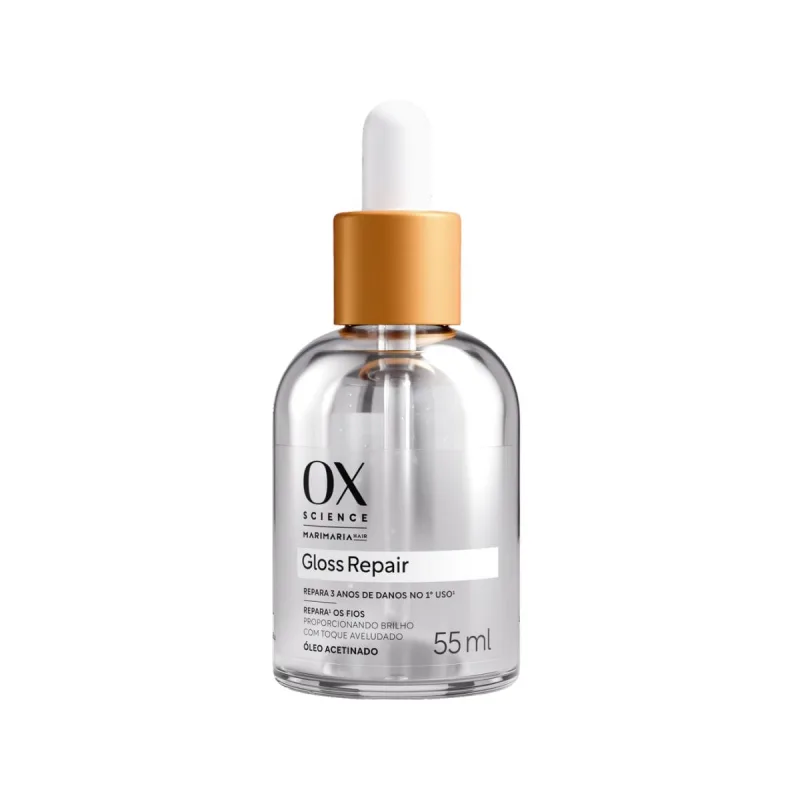Óleo Acetinado Mari Maria Hair Ox Science Gloss Repair 55ml - Ox - Dermo E Beleza