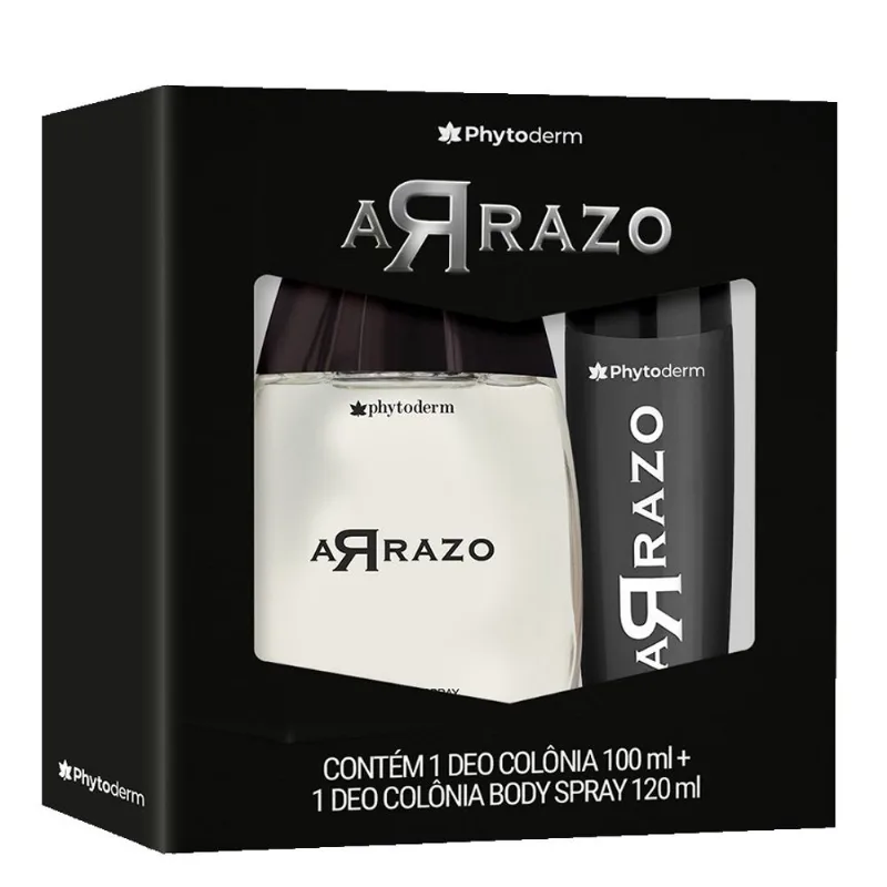 Kit Deo Colônia + Body Spray Phytoderm Arrazo 100ml + 120ml