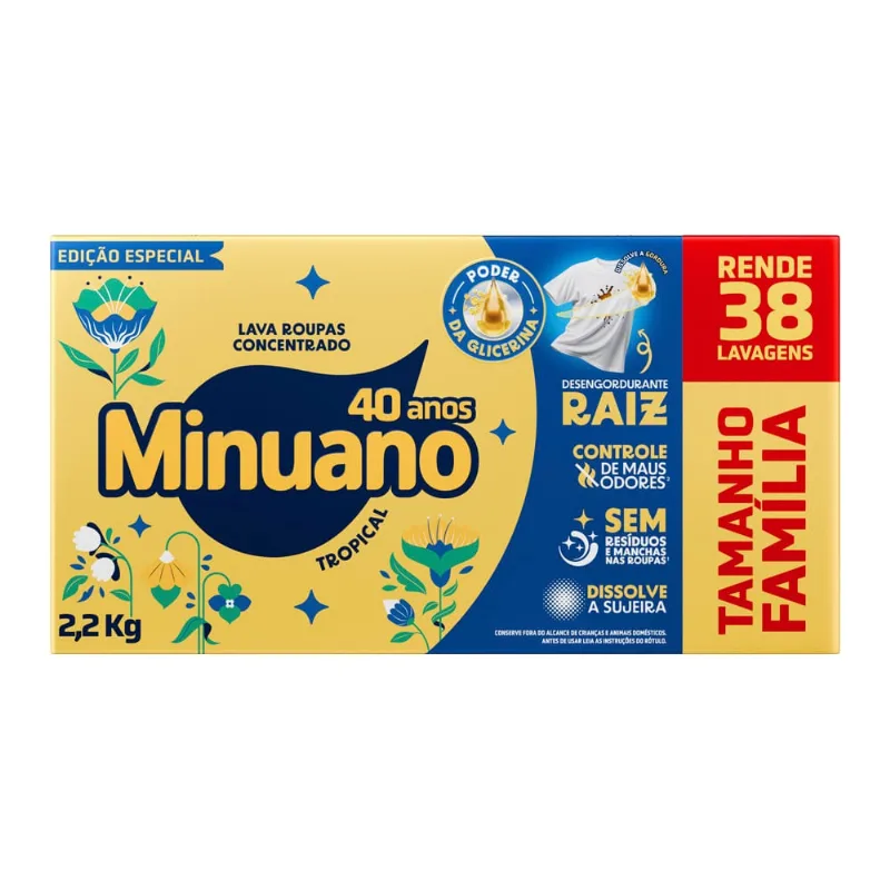 Lava Roupa Pó Minuano Tropical 2,2Kg