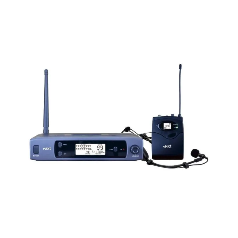 Microfone sem Fio UHF517BDP 100 Canais Digitais Preto Grupo MXT - OUTRAS