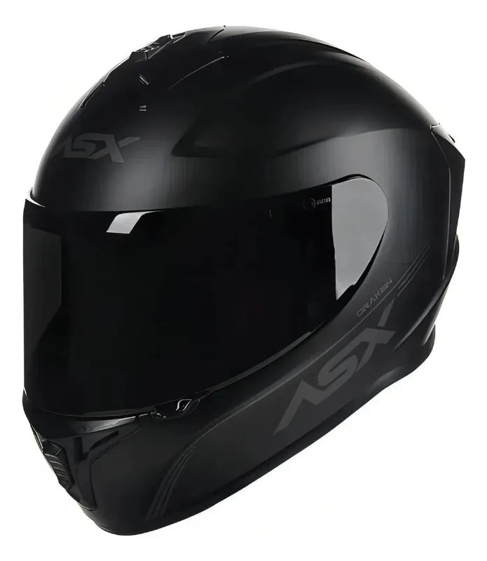 Capacete Asx Draken Solid Fosco Preto Tamanho 58/M
