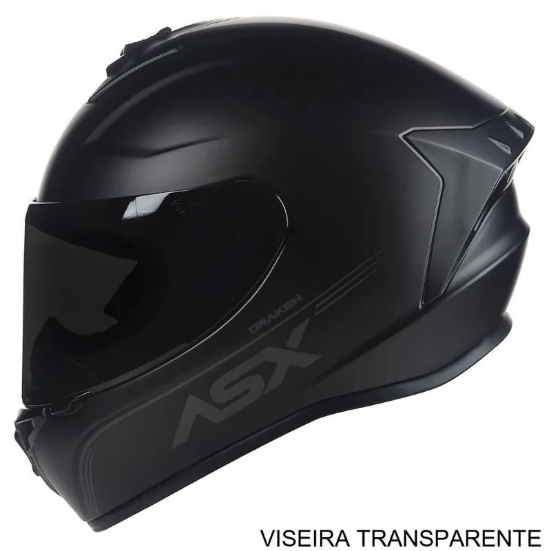 Capacete ASX Draken Solid Fosco Preto 64 (MP)