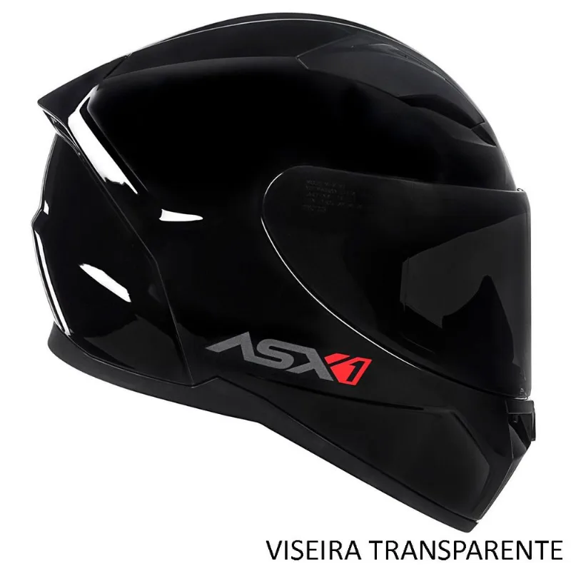 Capacete ASX City Solid Brilho Preto Grafite 56 (MP)