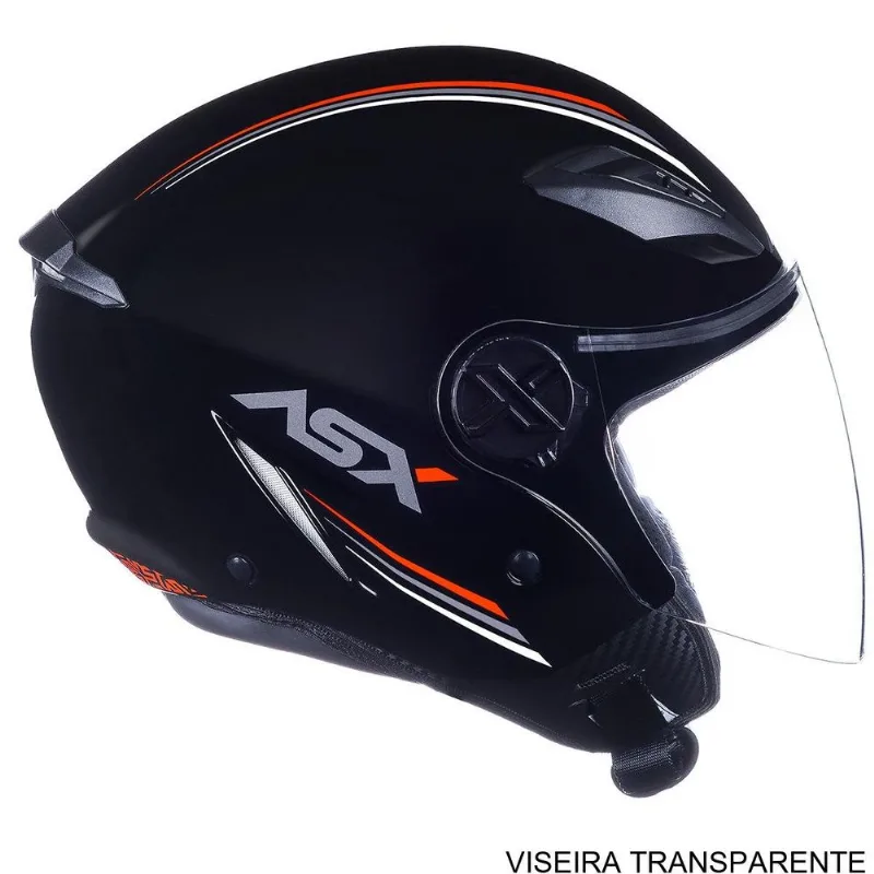 Capacete ASX City Air Solid Brilho Preto 62 (MP)